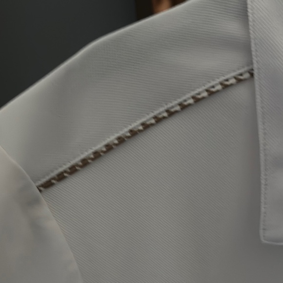 Izod Gray Polo Shirt Short Sleeve Buttoned - Picture 5 of 6